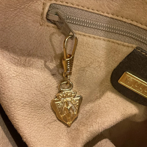 Gucci Vintage 90s Monogram Brown Leather Crossbody Purse Shoulder Bag Y2K Gift! - Picture 6 of 12